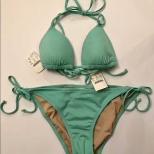 J Crew Triangle Bikini Top & String Bikini Bottom